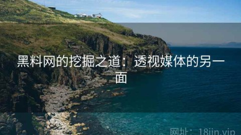 黑料网的挖掘之道：透视媒体的另一面