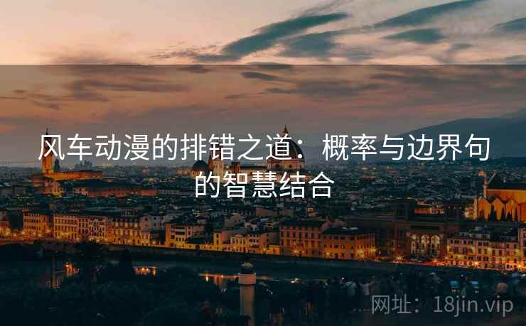 风车动漫的排错之道：概率与边界句的智慧结合